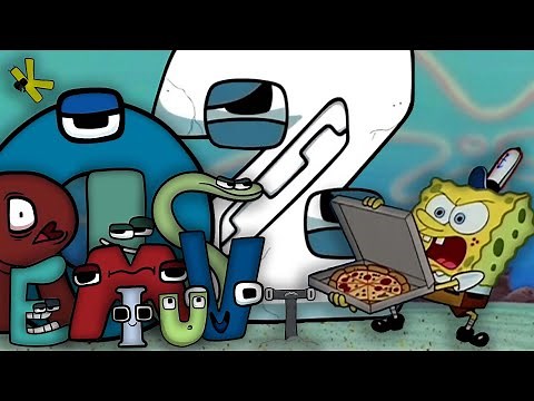 All Alphabet Lore (A- Z) trying to get a pizza from Spongebob | BIG COMPILATION