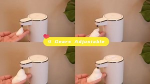 Automatic Foaming Soap Dispenser Touchless Electric Wall Mounted Foam Soap 4 Levels Adjustable Soap Dispenser for Kitchen Sink Bathroom with Sensor