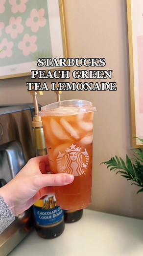 let’s make a starbucks peach green tea lemonade at home! 🫶🏻 what drink do you want to see next? ⬇️ #coffee #peachgreentea #starbucks #icedtea #starbucksdrinks #starbucksathome #haul #targethaul #coffeelover #tea #icedtea #sweettea #icedcoffee #recipe #coffeebar #sbux #dupe #greentea #lemonade #starbucksrefreshers #refresher