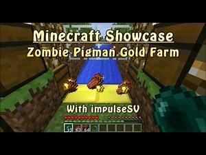 Minecraft - Very Efficient Zombie Pigman Gold Farm (2500 Gold Nuggets/Hour!)