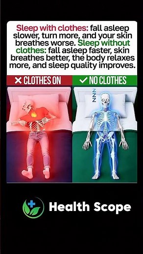 Sleeping with Clothes VS No Clothes | What Happens Inside YourBody#facts#health#gym