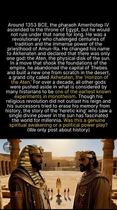 Was Akhenatens religious revolution a spiritual awakening or a political power play? #egypt #history #ancienthistory #archaeology | Ancient Historic Wonders