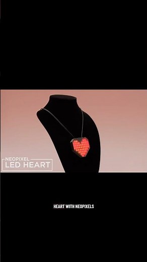 NeoPixel LED matrix in the shape of a heart! learn.adafruit.com/neopixel-led-heart-necklace #3dprint