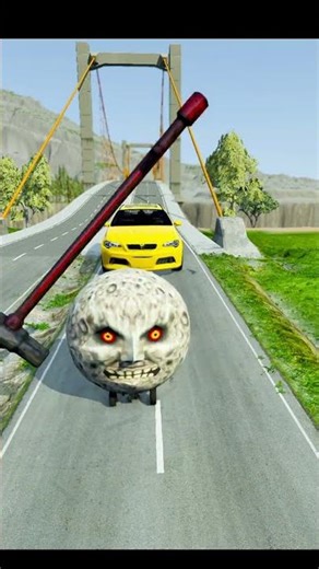 Colorful Small to Giant Cars vs Hammer - BeamNG.drive #shorts #beamngdrive