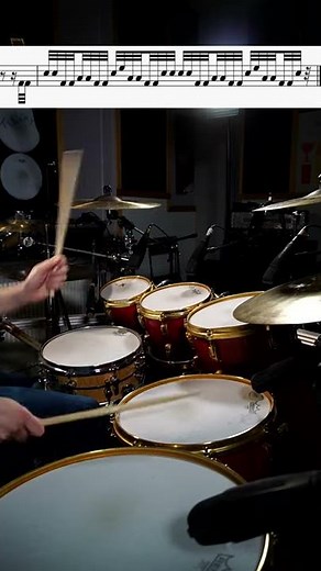 32 Note Linear Drum Fill (a drum fill for footwork!) | 30 Second Drum Lessons #shorts