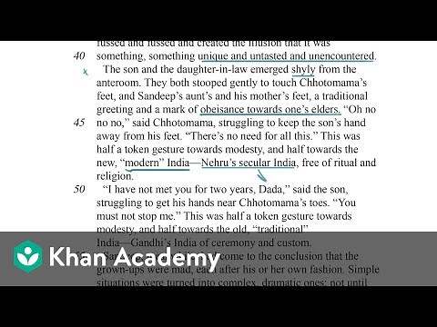 Active reading step | Literature passage | Reading Test | SAT | Khan Academy