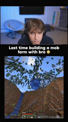 Last Time Making a Mob Farm With My Bro 😭💔 | Minecraft Survival Finale #shorts