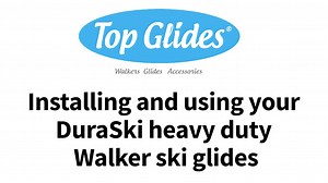 4 PCS Top Glides DuraSki Heavy Duty Walker Glide Skis - 2 Pairs (Gray)