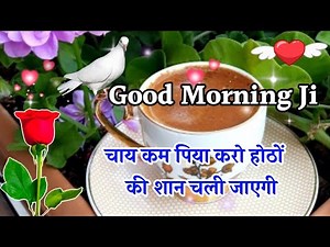 चाय कम पिया करो //होठों की शान चली जायेगी//मॉर्निंग लव शायरी वीडियो//शुभ प्रभात शायरी