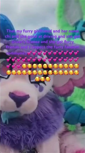 That my furry girlfriend and her name chi and she good at driving and she got driver’s license