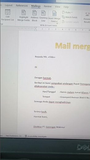 Easy way to mail merge Microsoft #word #mailmerge