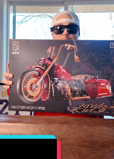 Detailed Custom Motorcycle Brick Model