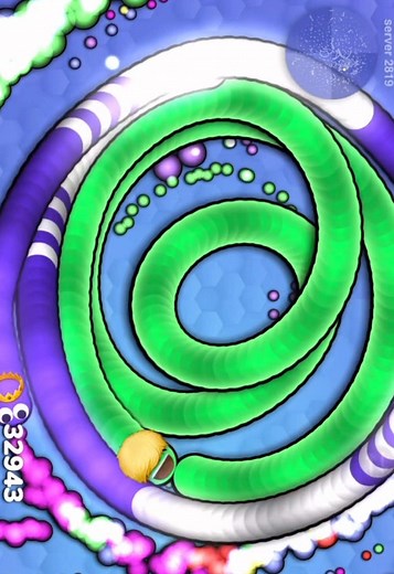 Giant Fire Snake vs Python: Slither.io Snake Game Highlights
