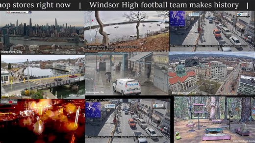 📡 24/7 Connecticut Incident Operations Livestream This livestream provides a real-time situational awareness dashboard built from live public data sources. 🚓 Police and fire scanner audio from multiple jurisdictions 🌧️ Weather radar and storm monitoring ✈️ Aircraft tracking and aviation activity 🚗 Traffic maps, flow analytics, and incident indicators 🌎 Public traffic, weather, city, and regional cameras (Connecticut and beyond) ⚠️ Not all visual feeds originate in Connecticut; cameras may r