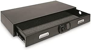 SnapSafe Under Bed Safe, Medium – Under Bed Gun Safe for Firearms, Ammunition and Valuables – Fits in Trunk of Small SUVs – Easy Access, Out of Sight, Space Saving – Black, 26 x 5 x 20 Inches