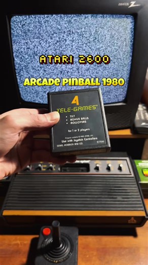 Playing Arcade Pinball on Atari 2600. #atari #atari2600 #retrogaming #retrogames #pinball