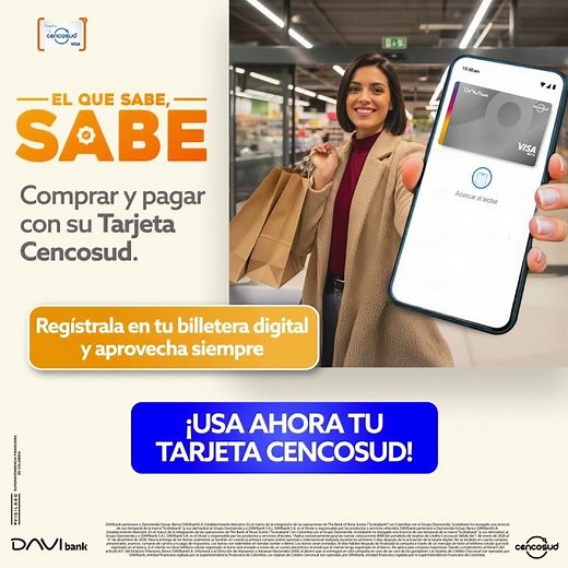 ¡El que sabe, SABE! Paga fácil y rápido con tu Tarjeta Cencosud Digital 📲