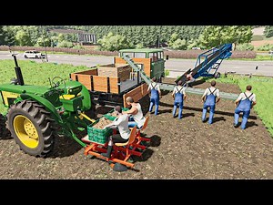 ALL THE MANUAL WORK POSSIBLE by hand on Farming Simulator 22 (Harvesting, Planting, Repairing)