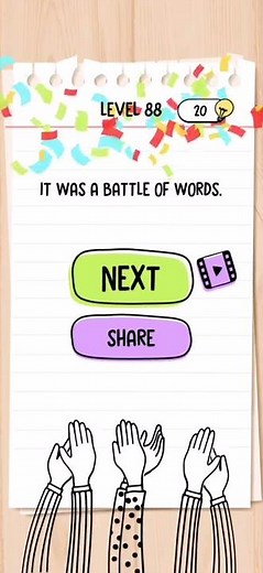 Brain test Level 88 who wins the battle Walkthrough