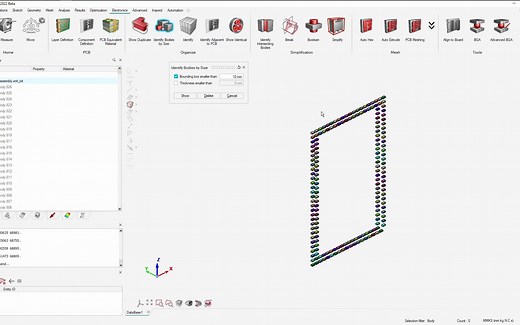 Simlab_PCB仿真 几何清理简化