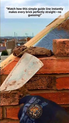 Insane Bricklaying Trick You’ve NEVER Seen Before 😱 Perfect Wall Hack #DIY #Construction #Shorts