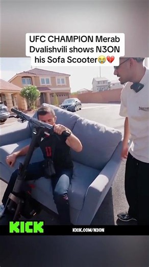 Merab showed N3on his sofa scooter