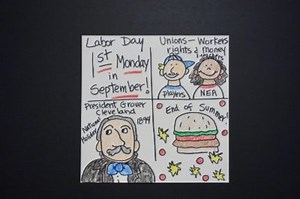 Let's Draw 4 Labor Day Squares!