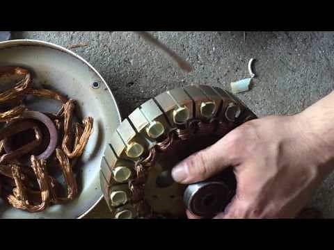 Removing Copper From Ceiling Fan Motor For Scrap