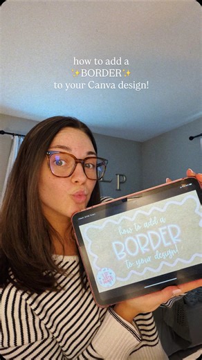 LP PARTY PRINTS on Instagram: "@canva tutorial✨🩵💻 Adding borders to your designs, made easy !!!! if you’re struggling with sizing, practice free-handing your borders on your banner. I personally love this method because it keeps things organic + authentic 💓💓💓 for the perfectionists out there, this tutorial is for you ;) search key words: 🌟bow border 🌟scalloped border 🌟striped border 🌟squiggle border (of course) + many more !!! #canvatutorial #canvadesigns #bannerpainting #bannerdesign #