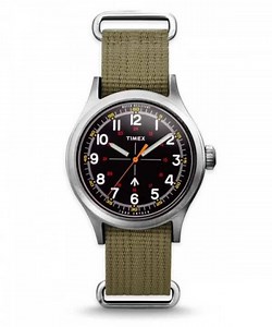 Back in stock—the watch that sold out in just hours! The Todd Snyder Timex Military Watch, the latest addition to the Timex collection, features military-inspired styling. | Todd Snyder