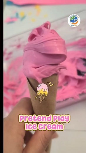 Buttery creamy pretend play ice cream 🍦 😋 Enjoy this sensory and messy play. #prek #icecreamday