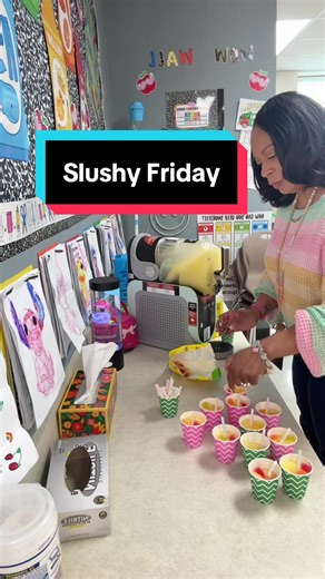 It’s Slushy Time! Fridays are our favorite day! @Ninja Kitchen #ninja #slushy #kindergarten #funfriday #teacher