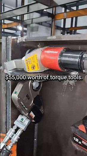 Using $55,000 of Torque Tools to Close a Steel Splice #asmr