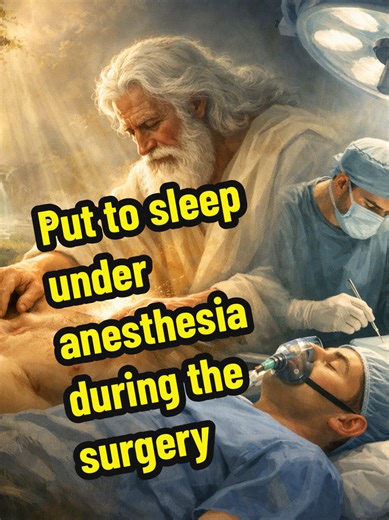 The image created beautifully connects a moment in the bible with something we understand today—surgery under anesthesia. Let’s unpack it more deeply from Scripture. 📖 The Biblical Account In Book of Genesis 2:21–22, it says: “So the Lord God caused a deep sleep to fall upon the man, and while he slept took one of his ribs… and made a woman…” This is the first “surgery-like” moment in Scripture: God Himself is the one performing it Adam is placed into a deep sleep (like anesthesia) Something is