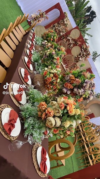 Elegant Wedding Event Setup with Floral Decorations