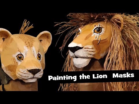 How to Paint the Lion Masks For The Lion King Jr Play