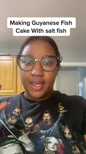 Making Guyanese Fish Cake With Salt Fish