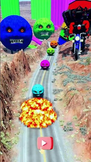 Big & Small Monster Moon vs Lava Tiny Cars😱