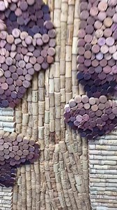 Wine Cork Sequoia - 36” x 60” #wine #winecorkart #winecork #winestagram #winelover #corkmosaic #pointilism #sequoia #california #californiawine #bc #bcwine #vinyard #yeg #yegartist #yegart | JAM Bottle Cap Art