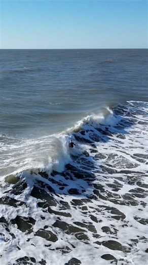 Day 2 of Hurricane Erin’s swell… the storm’s backside was no joke. Overhead and heavy, but couldn’t resist sneaking a couple drone flights in between waves. I’m wiped out! #HurricaneErin #Erin #southjersey #jerseyshore #surfing | Ed Russo
