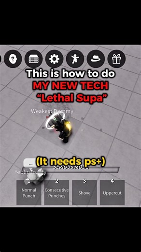 How to do MY NEW TECH “Lethal Supa” (needs ps+) | #foryou #thestrongestbattlegrounds #roblox #fyp