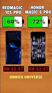 Redmagic 10S Pro vs Honor Magic 6 Pro: Battery Death Match! 🔋😱 #shorts #tech