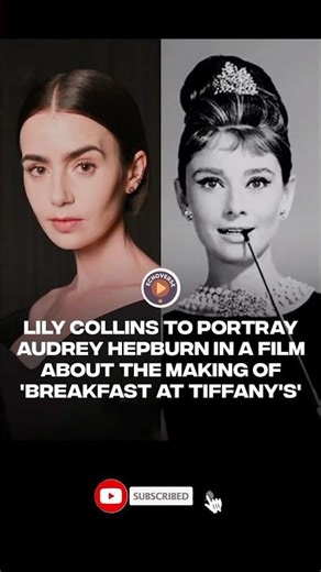 💅 Lily Collins as Audrey Hepburn? The Resemblance Is ALREADY There #shorts