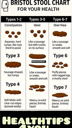 Bristol Stool Chart Explained: What Your Poop Says About Your Health #healthindicators #healthtips