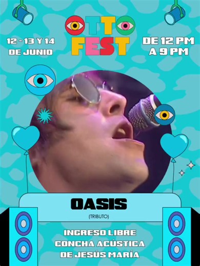 Concierto tributo a Oasis en Lima: 13 de abril, 5:00 p.m.