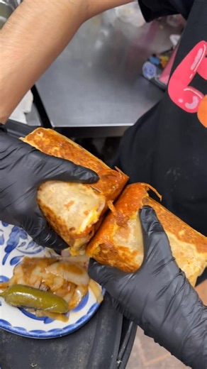 Doña Leti’s Restaurant & Bar on Instagram: "What’s better than a jumbo burrito? A jumbo burrito with CHEESE CRUST 🧀 Heard through the grape vine that if the Texans win today…. FREE SHOTTSSSS @ BOTH LOCATIONS 👀 🍋‍🟩🏈 Come spend your Sunday funday with us, Houston 🔥 - 📍10425 S. Post Oak Rd 📍7340 Washington Ave - #fyp #houston #thingstodohouston #houstoneats #houstontxfood"