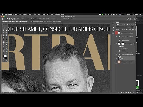 Layer Masking Text on the Magazine Cover with Photoshop