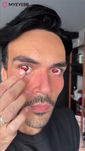 MYEYEBB Twin Hex Red Cosplay Colored Contact Lenses | 1 Day #colorcontactlenses