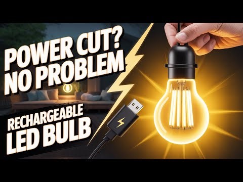 👉 Power Cut? 😱 Ye Rechargeable LED Bulb 8 Ghante Tak Jalegi | Camping & Emergency Light | #techooon