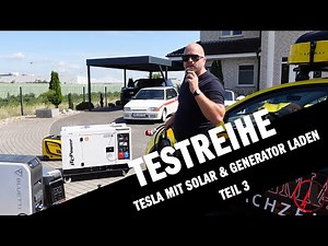 So lädt man einen Tesla mit einem Diesel Stromerzeuger richtig! 💪 Ademax Testreihe Teil 3